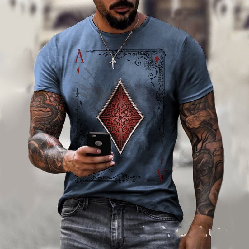 1619014410452.jpg Playing Card Printing Men's T-Shirt Top