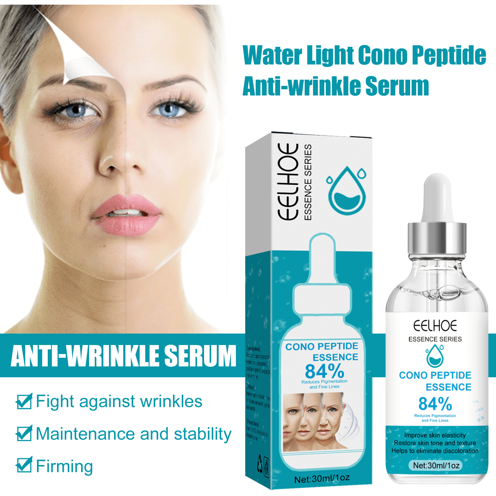 Unlock Radiant Skin with EELHOE Aquatic Dendrobatid Peptide Anti-Wrinkle Serum EELHOE Aquatic Dendrobatid Peptide Anti-Wrinkle Serum - Lightweight and Natural Formula to Reduce Wrinkles and Hydrate Skin.