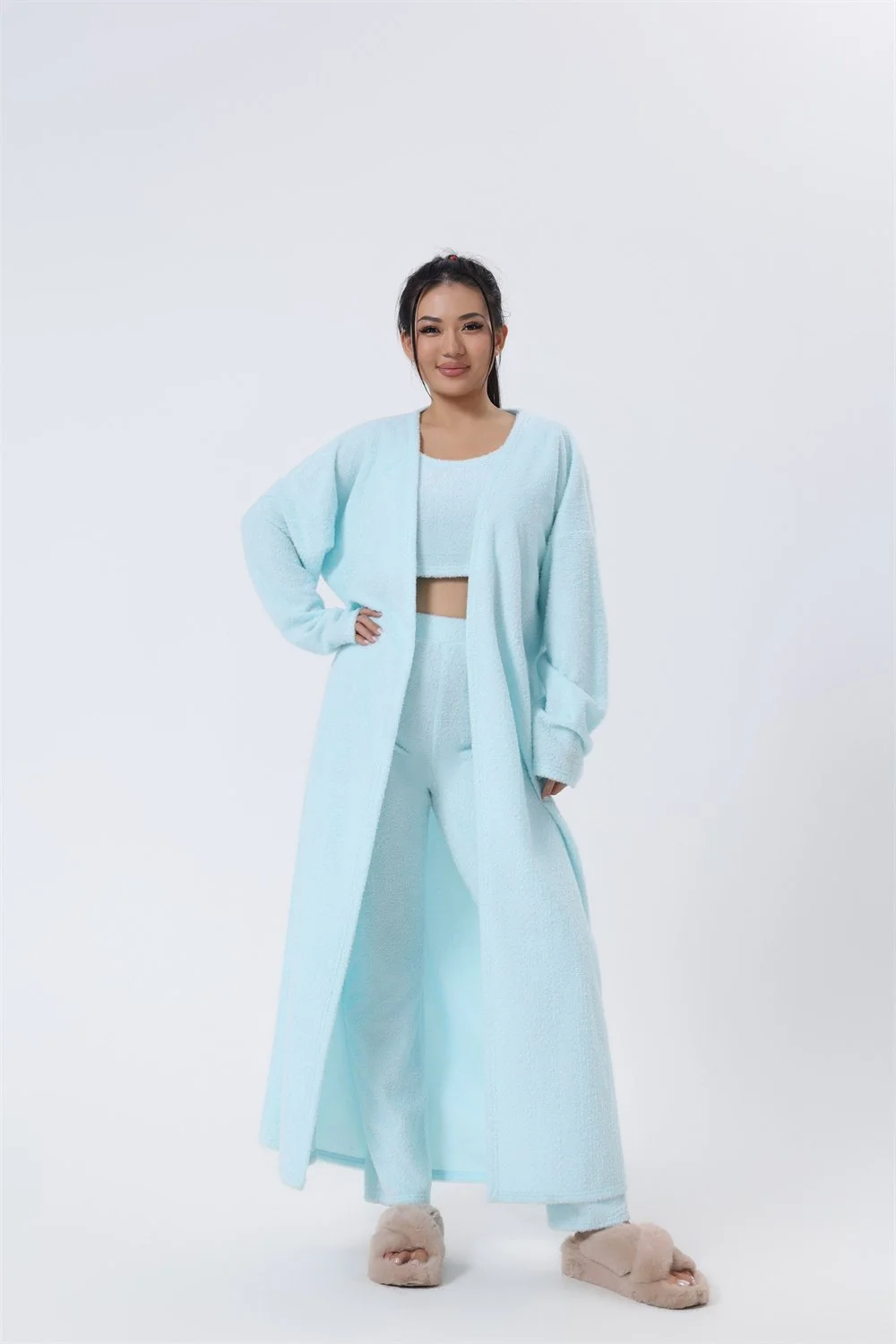 4f6ce491-2f3d-4fe4-9028-d904c9c2561b.jpg Cozy Pajama Set, 3 Piece Lounge Set, Cute Loungewear, Warm Suit Sets, Matching Set, Lounge Set, 3 Piece Pant Sets, Women Winter Dress